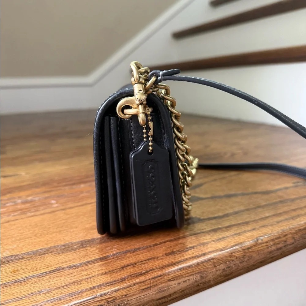 NWOT COACH Dinky Bag in Black Glove tanned leather - Coach Originals - Picture 2 of 11